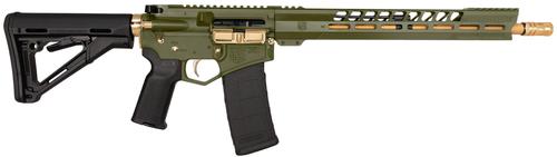 Diamondback DB-15 Rifle DB175AK801, 5.56 NATO, 16", Magpul CTR Stock, Green & Gold Finish, 30 Rds