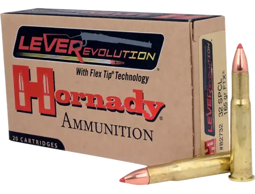 Hornady LeveRevolution Ammunition 82732, 32 Special, Flex Tip, 165 GR, 20 Rd/bx