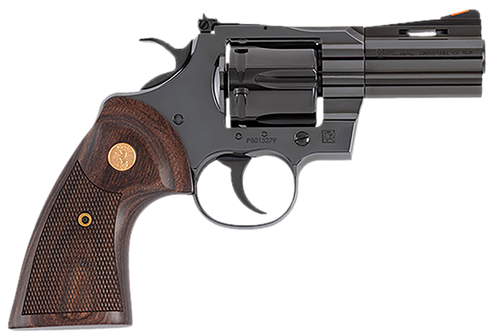 Colt Python Revolver PYTHONBP3WTS, 357 Mag, 3in, Wood Grips, Carbon Steel Frame Finish, 6 Rds