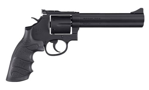 SAR USA SAR SR Revolver SARSR38BL6, 38 Special, 6in, Cylinder & Frame w/Black Finger Groove Grips, Steel Frame Finish, 6 Rds