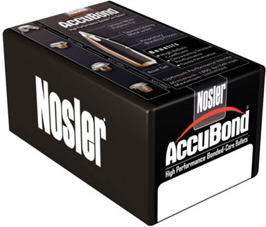 Nosler AccuBond .375 Caliber 300 Grain Spitzer 50/Box (53662), Not Loaded