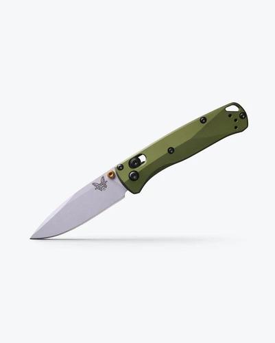 Benchmade Mini Bugout w/Stainless Steel Plain Edge Drop Point Blade, Woodland Green (533SL-10)