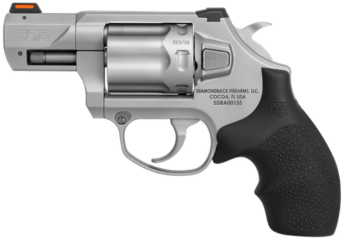 Diamondback SDR Revolver DB0700S711, 357 Mag, 2", Black Hogue Rubber Grips, Stainless Steel Finish, 6 Rds