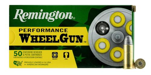 Remington Performance Wheel Gun Pistol Ammunition RPW38SW, 38 Smith & Wesson, Lead Round Nose, 146 Grain, 50 Rds/Box