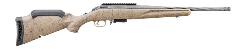 Ruger American II Ranch Left Hand Rifle, 450 Bushmaster, 16.40", FDE Splatter Gen II American Stock, Gun Metal Gray Cerakote, 3 Rds