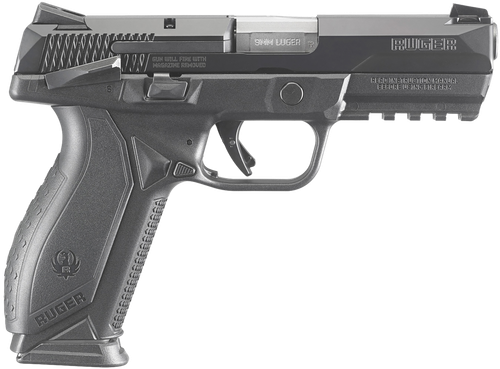 Ruger American Pistol 8638, 9mm, 4.2", Black Polymer Wraparound Grips, Black Nitron Finish, 10 Rds