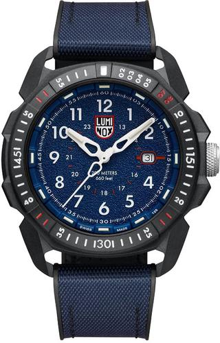 Luminox ICE-SAR Arctic Watch XL.1003.ICE Navy Blue Dial, White Figures, 46mm Black Rubber/Navy Blue Textile Band