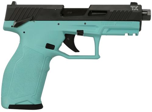 Taurus 2TX Pistol 1-2TX22141C, 22 LR, 4.60in, Textured Grips, Cyan Finish, 16 Rds