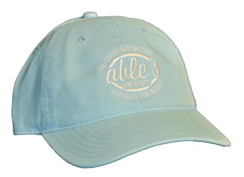 Able's Cap Full Fabric, Peached Cotton Twill, Blue (ACPCTB)