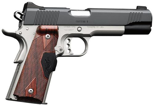 Kimber Custom II Pistol (LG) 3200387, 45 ACP, 5", Rosewood Laser Grips, Two-Tone Finish, 7 Rd
