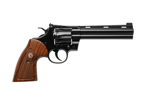 Colt Boa Revolver, 357 Magnum, 6", Santos Rosewood Grips, Polished Blue Finish, Brass Bead Front Sight, 6 Rds