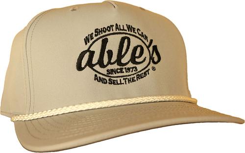 Able's Mesh Cap Gray, White Rope (ACGWROPE)