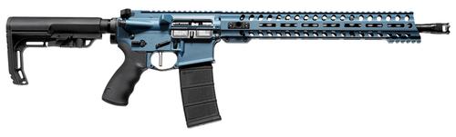 Patriot Ordnance Factory Wonder, Semi-Auto Rifle, 02055, 5.56 NATO, 13.75", 6 Position MFT Minimalist Stock, Blue Titanium Cerakote, 30 Rds