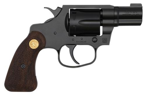 Colt Night Cobra Revolver, COBRAMB2WBB, 38 SPL+P, 2", Wood Grips, Matte Black Ion Bond Stainless Steel, 6 Rds