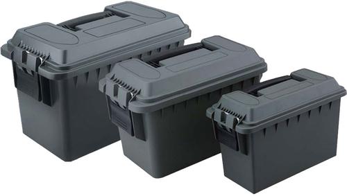 Focus on Tools 3 Piece Plastic Molded Ammo Cans, 30 Cal, 50 Call, Fat 50 Cal, Nested, OD Green (10126)