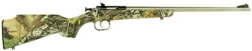 Crickett Single Shot Bolt Action Rifle KSA2166, 22 Long Rifle, 16.12", Mossy Oak Break-Up Synthetic Stock, Stainless Finish, 1 Rd