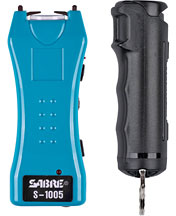 Security Equipment Sabre Stun Gun and Pepper Spray Package, Turquoise (S5TQ-F15BKOC)