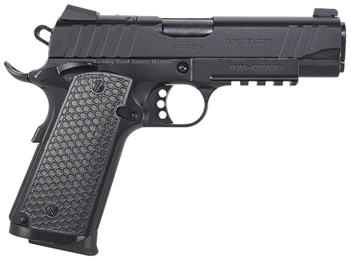 EAA MC1911 C Influencer Optic Ready Pistol 391045, 10mm Auto, 4.40in, Black Polymer Grips, Black Finish, 9 Rds