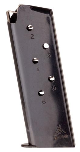 Taurus OEM 1911 Officer Magazine, 45 ACP, 6 Rounds, Blued Metal, Detachable (358001401)