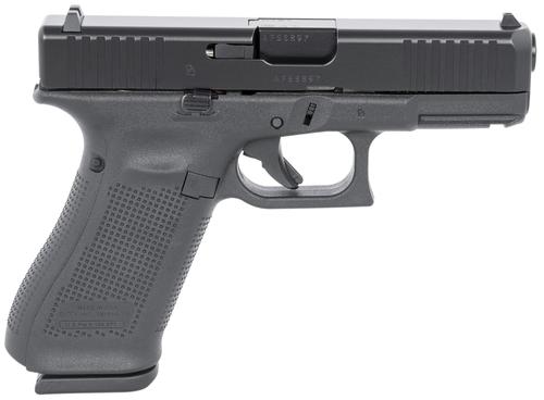 Glock 45 Gen 5, UA455S203, 9mm Pistol, 4.02", GMB Barrel, Black nDLC Slide, 17 Rds