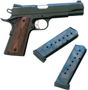 Citadel 1911 Semi-Auto Pistol CIT45FSP, 45 ACP, 5 in, Checkered Wood Grip, Blue Finish, 8 Rd