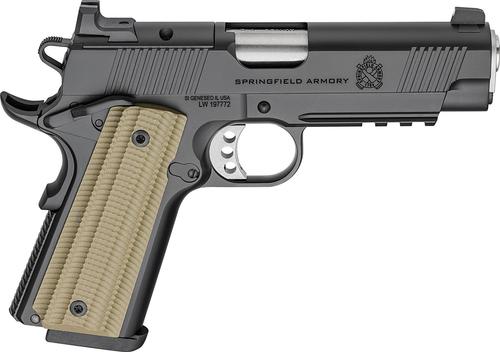 Springfield 1911 Operator AOS Optic Ready Pistol PO9228AOS, 45 ACP, 4.25in, VZ G10, Black Cerakote Finish, 8 Rds