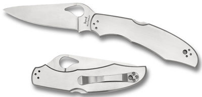 Spyderco Byrd Knife Drop Point Folding Knife w/Partially Serrated Edge (BY03PS2)