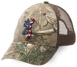 Browning Patriotic Real Tree Xtra Mesh Back Cap, Real Tree Xtra Camo