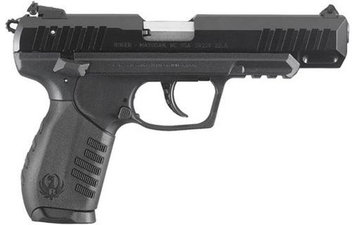 Ruger SR22 Pistol 3620, 22 Long Rifle, 4.5 in, Black Polymer Grip, Black Finish, 10 Rd
