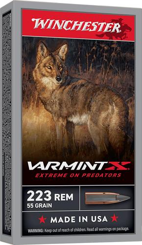 Winchester Varmint-X Rifle Ammunition X22250PXP, 22-250 Rem, Extreme Point, 55 gr, 20 Rd/Bx