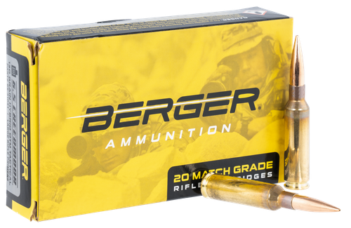Berger Bullets Rifle Ammunition 31021, 6.5 Creedmoor, Hybrid Open Tip Match Tactical, 130 gr, 2921 fps, 20 Rd/Bx