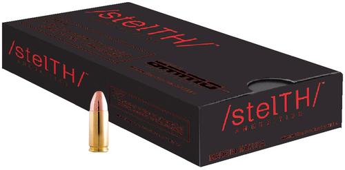 Ammo Incorporated STELTH Pistol Ammunition 9147TMC, 9mm Luger, 147 GR, 905 fps, 50 Rd/Bx