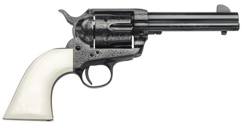 Taylors 1873 Cattleman Outlaw Legacy Revolver 200056, 45 Colt (LC), 4.75", Blued Engraved, 6rd