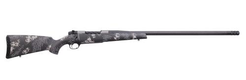 Weatherby Mark V Backcountry Ti Carbon Rifle MCT20N338WR2B, 338 Weatherby RPM, 20", Carbon Fiber W/grey & White Stock, 4 Rds