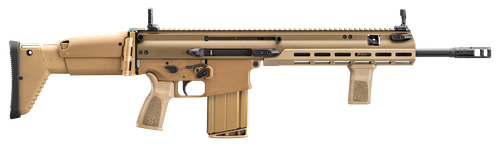 FN Herstal SCAR 17s Semi-Automatic Rifle, 7.62 NATO, 16.25", Tan Adjustable Stock, FDE Finish, M-LOK Handguard, 20 Rds