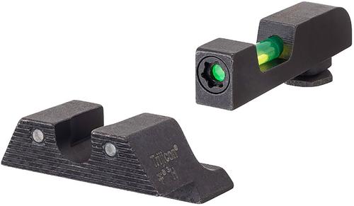 Trijicon 601106 DI Night Sight Set - Glock Small Frame, Green Tritium Front/Rear Sights, Black Outline