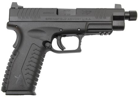 Springfield XDM Threaded Essential Package Pistol XDMT94545BHCE, 45ACP, 4.5 in Threaded, Black Finish, 13 Rd