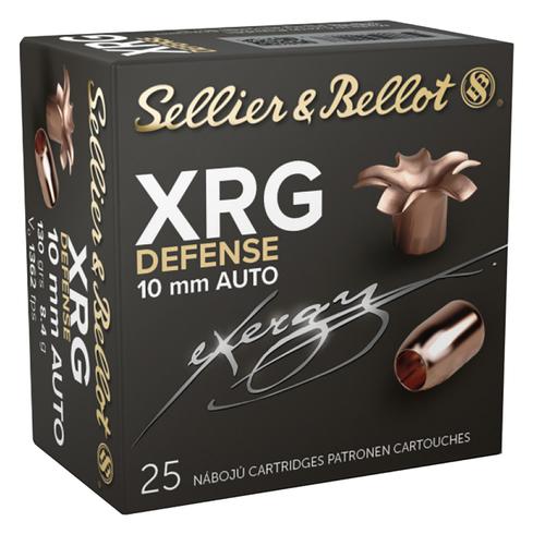 Sellier & Bellot Pistol Ammunition SB10XA, 10mm Auto, Solid Copper Hollow Point, 130 gr, 1362 fps, 25 Rd/Bx