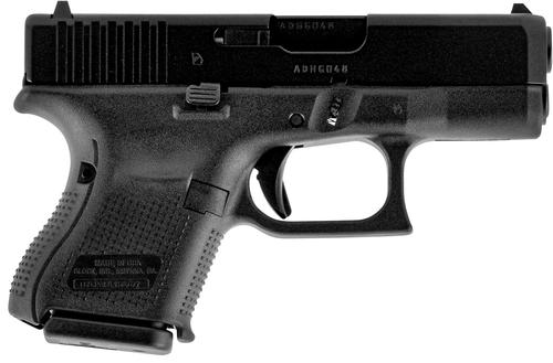 Glock G26 Gen5 Subcompact Pistol G265FSUS, 9mm Luger, 3.43", Modular Backstrap, Black nDLC Finish, 10 Rds
