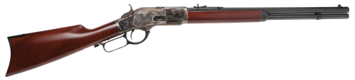 Cimarron 1873 Short Rifle Lever Action Rifle, 38 Special/357 Mag, 20", Straight Walnut Stock, 10 Rds