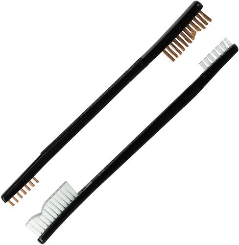 KleenBore UT-COMBO Double End Brush Combo Set, Bronze/Nylon Bristles, 2 Brushes
