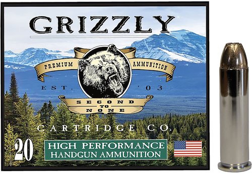 Grizzly Ammunition High Performance Pistol Ammunition GC357M9, 357 Mag, Jacketed Hollow Point (JHP), 148  GR, 20 Rd/bx