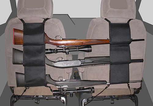 AA&E Leathercraft Back of Seat Gun Holder, Black (8606131010)