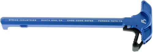 Strike Industries AR Charging Handle with Extended Latch Aluminum Blue (SIARCHELBLU)