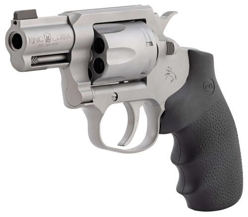 Colt King Cobra Revolver KCOBRASM2BBS, 357 Mag, 2in, Black Hogue Overmolded Grips, Stainless Steel Frame Finish, 6 Rds