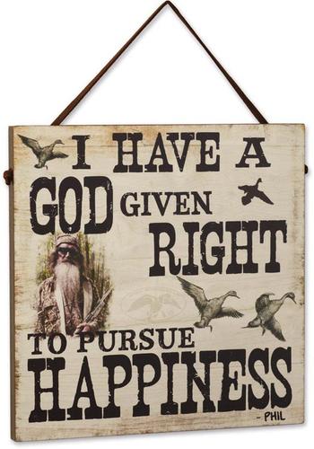 Big Sky Carvers Pursue Happiness Duck Commander Wisdom Board Wood Sign (3005150011)