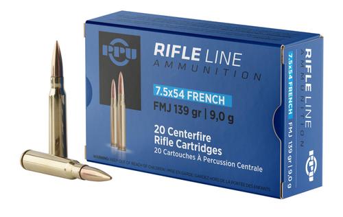 Prvi Partizan Rifle Ammunition, 7.5x54 French, Full Metal Jacket, 139 gr, 2600 fps, 20 Rd/Bx