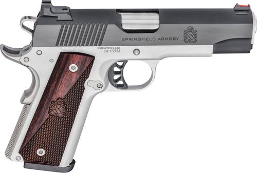 Springfield 1911 Ronin Operator Pistol PX9118L, 45 ACP, 4.25", Crossed Cannon Wood Laminate Grips, Two-Tone Finish, 8 Rds