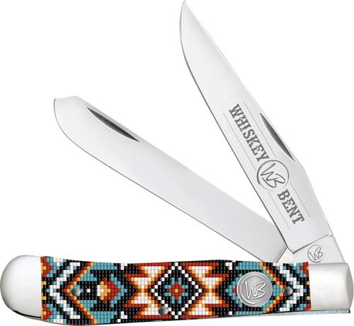 Whiskey Bent Knives Trapper Knife w/Clip Point & Spey Blade, Southwest Sand Handle (WB11-19)