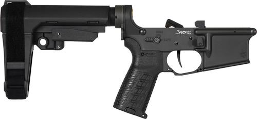 CMMG Banshee MK4 55CA3A1-AB Complete Lower Receiver with Rip Brace, Armor Black Finish